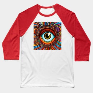 Colorful Spiritual Mystic Eye Baseball T-Shirt